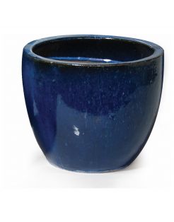 Mcollections Glazed Egg Pot Blue Blauw - Bloempotten