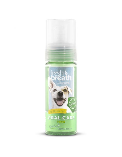 Tropiclean Fresh Breath Oral Care Foam - Gebitsverzorging - Mint 133 ml Foam