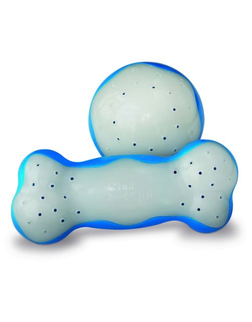 All For Paws Chill Out Ice Ball - Hondenspeelgoed - 9 cm Blauw Wit