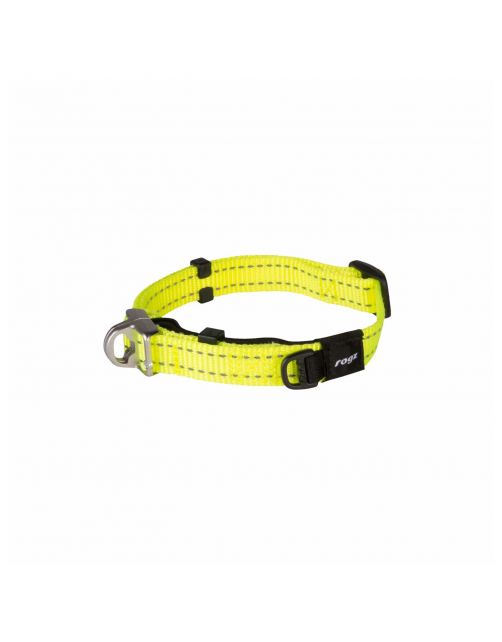 Rogz Utility Safety Halsband - Hondenhalsband - 33-48x2 cm Geel L