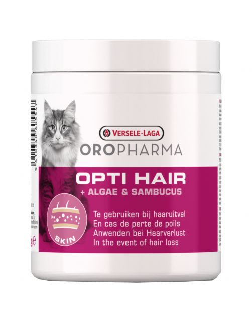 Versele-Laga Oropharma Opti Hair Cat Tegen Haaruitval - Voedingssupplement - Huid - Vacht - 130 g Granules
