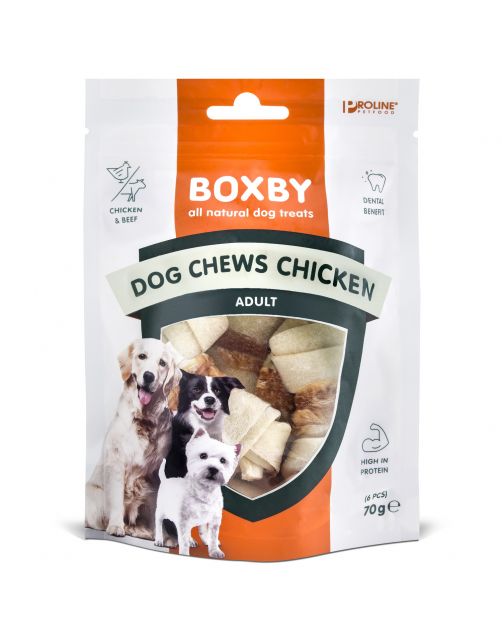 Boxby Dog Chews With Chick - Hondensnacks - Kip Bacon 6 stuks