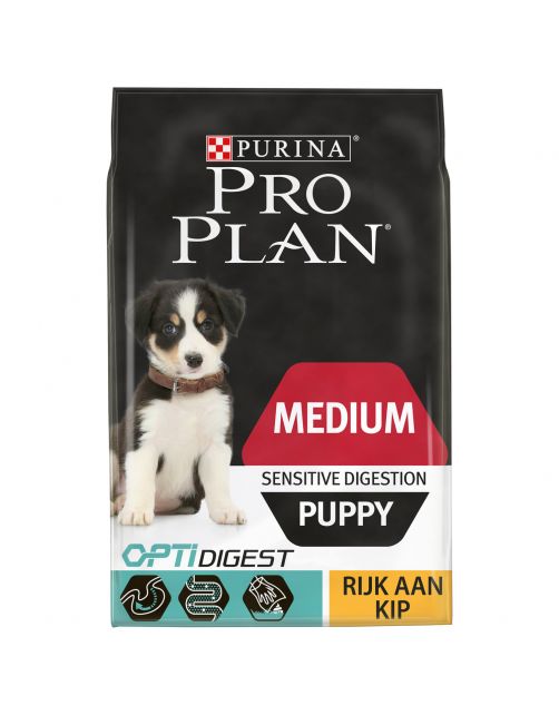 Pro Plan Dog Puppy Medium Breed Digestion Kip - Hondenvoer - 12 kg