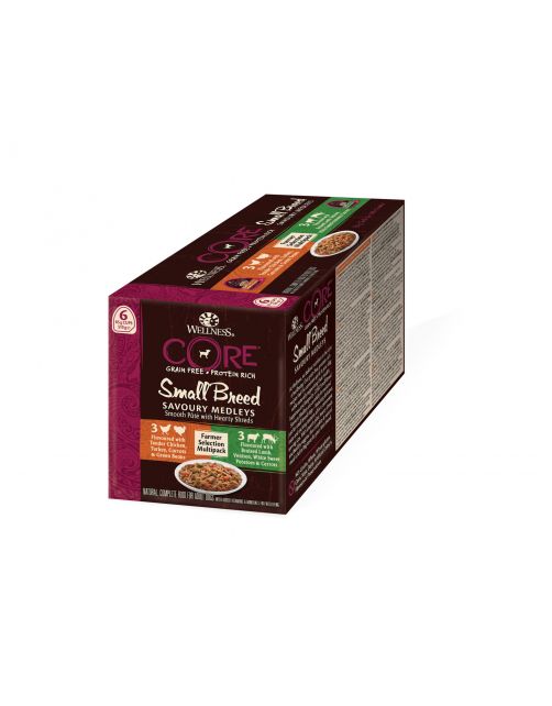 Wellness Core Small Breed Savoury Farmer Multi-Pack - Hondenvoer - Mix 6x85 g
