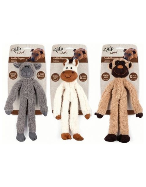All For Paws Lambswool  Cuddle Ropey Floppers - Hondenspeelgoed - 43x16x6.5 cm Multi-Color