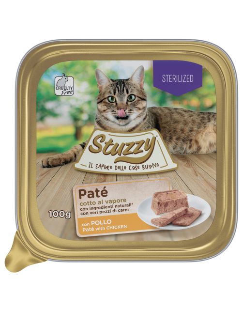 Mister Stuzzy Cat Paté Sterilized - Kattenvoer - Kip 100 g