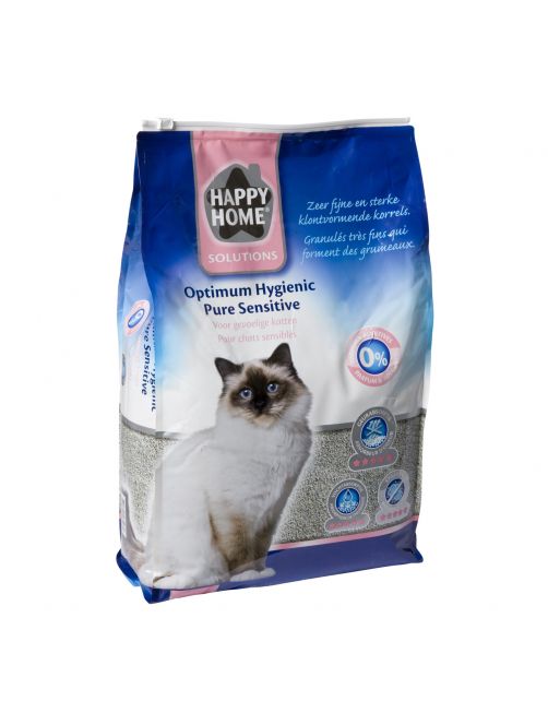 Happy Home Hygienic Pure Sensitive - Kattenbakvulling - 12 l