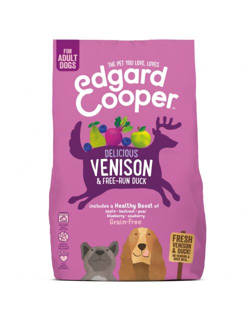 Edgard&Cooper Delicious Venison Adult Hert&Eend&Appel - Hondenvoer