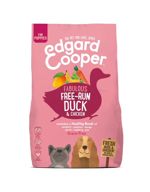 Edgard&Cooper Free-Run Duck Puppy Eend&Kip&Banaan - Hondenvoer
