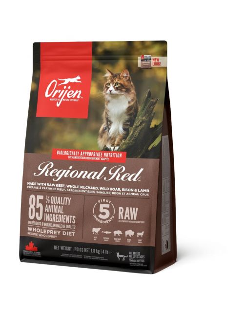 Orijen Whole Prey Regional Red Cat Rund&Zwijn - Kattenvoer
