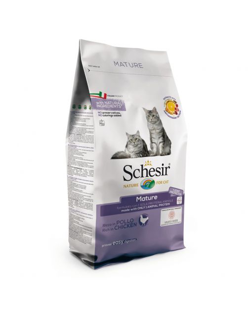 Schesir Cat Dry Senior Kip - Kattenvoer