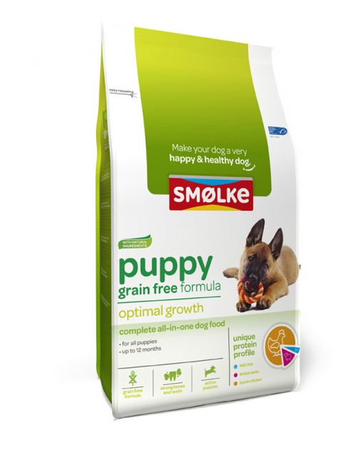 Smolke Puppy Grain Free Formula Kip&Lam&Vis - Hondenvoer