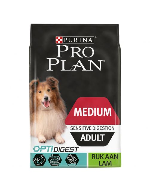 Pro Plan Dog Adult Medium Sensitive Digestion Lam - Hondenvoer