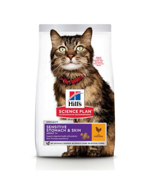 Hill's Feline Adult Sensitive Stomach & Skin - Kattenvoer