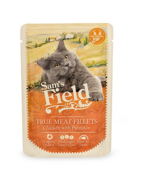 Sam's Field Cat Maaltijdzakjes True Meat Filets 85 g - Kattenvoer