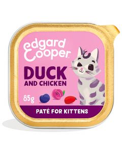 Edgard&Cooper Kuipje  Paté Voor Kittens - Kattenvoer - Eend Kip 85 g