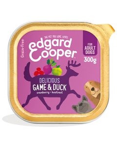 Edgard&Cooper Kuipje Game Duck Adult - Hondenvoer - Wild Eend Veenbes 300 g Graanvrij